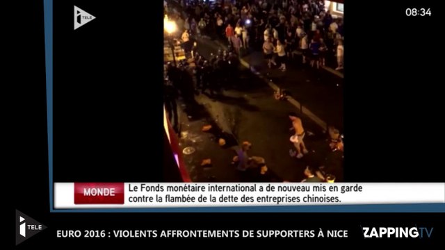Euro 2016 : Violents affrontements de supporters à Nice (Vidéo)