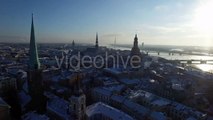 Aerial View Over The Old Riga City - Stock Footage | VideoHive 14446428