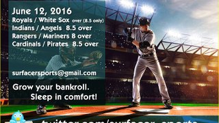 Cardinals / Pirates  8.5 over  |  Sports Betting Picks. MLB Baseball for Sunday, June 12, 2016.