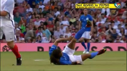Ronaldinho Tries A Long Free Kick Attempt vs David Seaman During Soccer Aid!