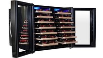AKDY 32 Bottle Dual Zone Thermoelectric Freestanding Wine Cooler Cellar Chi