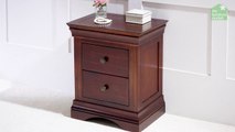 French Hardwood Mahogany Stained Bedside Table