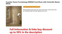 Coaster Home Furnishings 900822 Coat Rack with Umbrella Stand, White
