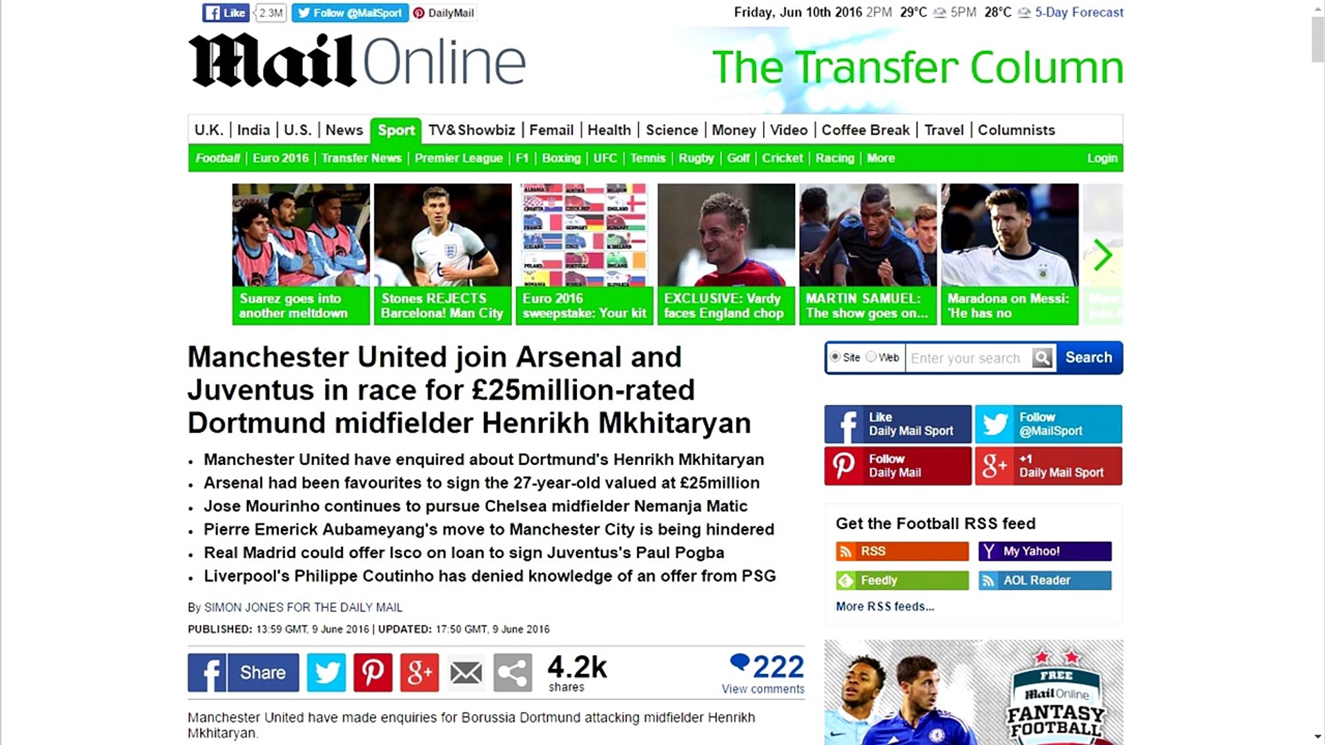 ⁣FNQ - Football News Quickly - Manchester United Transfers of the Day