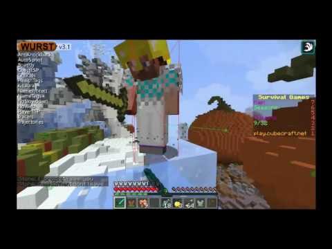 minecraft 1.9 Hacked Client Wurst cubecraft SG