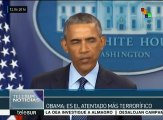 Presidente de EE.UU. califica masacre de Orlando como crimen de odio
