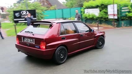 X10 Lancia Delta Integrale Accelerations & Sound | Cars & Coffee Paris