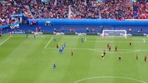 Crazy Croatian Fan celebrates goal with Croatia Players - Croatia 1-0 Turkey