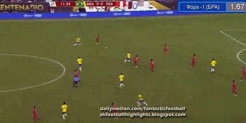 Filipe Luis Super Chance - Brazil vs Peru - Copa America - 12-06-2016
