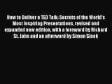 [PDF] How to Deliver a TED Talk: Secrets of the World's Most Inspiring Presentations revised