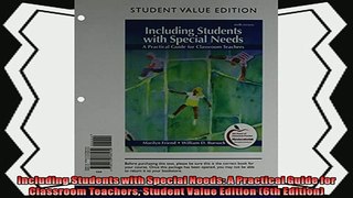 best book  Including Students with Special Needs A Practical Guide for Classroom Teachers Student