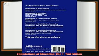 best book  Foundations of Education Vol 1  2nd Edition