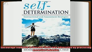 best book  SelfDetermination Instructional and Assessment Strategies