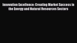 PDF Innovation Excellence: Creating Market Success in the Energy and Natural Resources Sectors