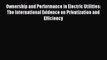 [PDF] Ownership and Performance in Electric Utilities: The International Evidence on Privatization