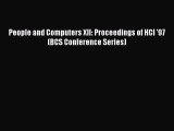 [PDF] People and Computers XII: Proceedings of HCI '97 (BCS Conference Series) [Read] Online