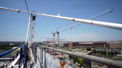 This is what it's like to climb a 200-foot tower crane
