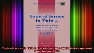READ book  Topical Issues in Pain 4 Placebo and Nocebo Pain Management Muscles and Pain Full EBook
