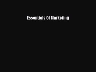 Download Essentials Of Marketing [PDF] Online