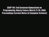 [PDF] ESOP '88: 2nd European Symposium on Programming. Nancy France March 21-24 1988. Proceedings