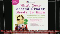 best book  What Your Second Grader Needs to Know Fundamentals of a Good SecondGrade Education