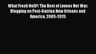 Read Book What Fresh Hell?: The Best of Levees Not War: Blogging on Post-Katrina New Orleans