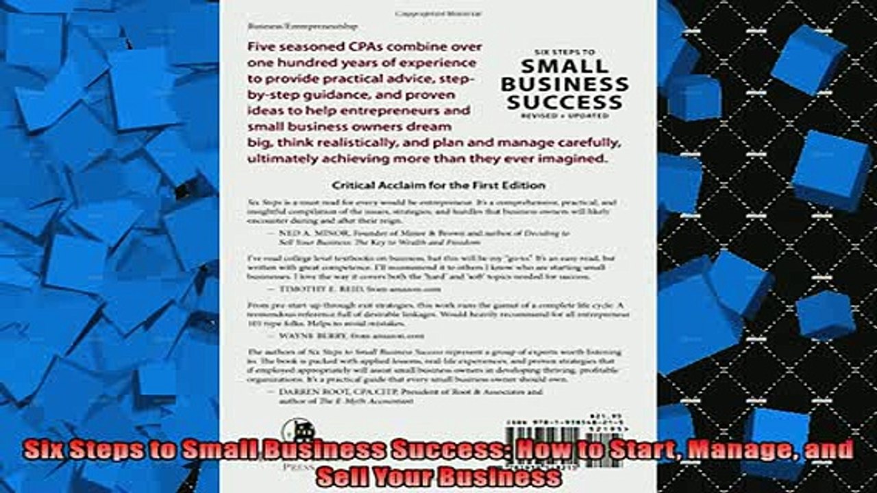 READ book  Six Steps to Small Business Success How to Start Manage and Sell Your Business  FREE BOOOK ONLINE