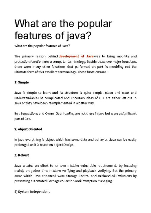 What_are_the_popular_features_of_java_