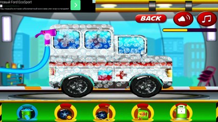 Game cartoon for kid - Ambulance Wash & Garage