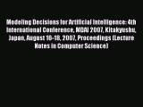 [PDF] Modeling Decisions for Artificial Intelligence: 4th International Conference MDAI 2007