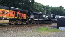 Norfolk Southern mixed freight and Amtrak passenger train