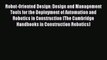 Read Robot-Oriented Design: Design and Management Tools for the Deployment of Automation and