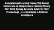 Read Computational Learning Theory: 15th Annual Conference on Computational Learning Theory