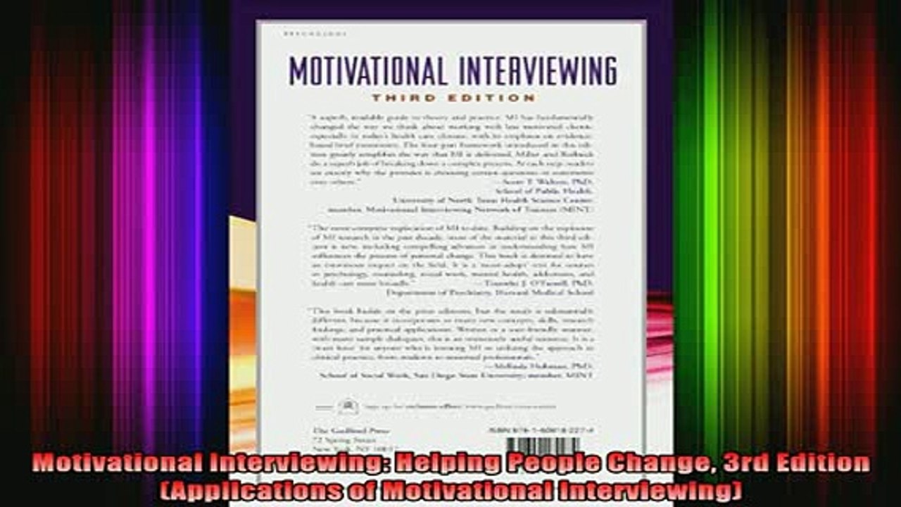 READ book  Motivational Interviewing Helping People Change 3rd Edition Applications of Motivational Full Free
