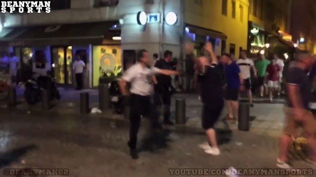 Bagarre entre hooligans anglais et des jeunes marseillais