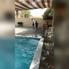 Swimming pool jump