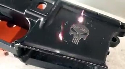 Printing a Trade Mark With Laser On a Gun