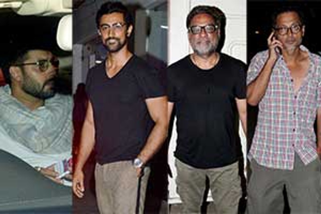 Abhishek & Kunal catch a screening of Te3n