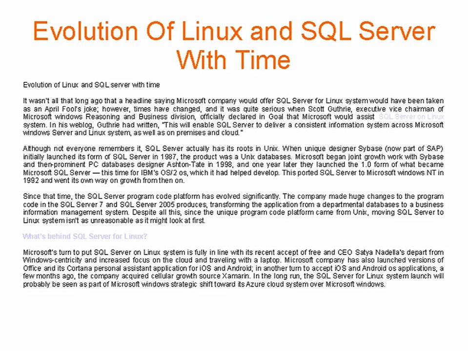 Linux_and_SQL_server_
