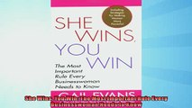 Free PDF Downlaod  She Wins You Win The Most Important Rule Every Businesswoman Needs to Know  BOOK ONLINE