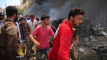 Syria civil war: Dozens killed in Idlib air strikes