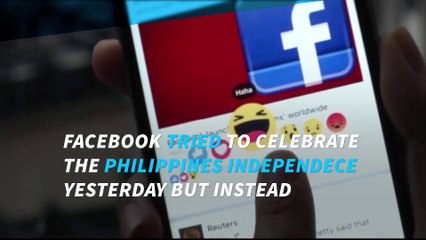 Facebook accidentaly declared the Philippines at war