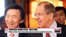 Foreign ministers from S. Korea, Russia discuss economic cooperation and N. Korea