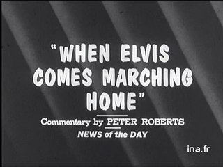 Retour du régiment du sergent Elvis Presley, artiste de cinéma et chanteur