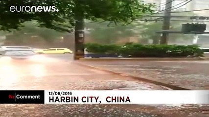 Hailstorm causes havoc in China