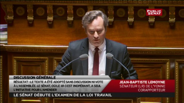 Loi travail au Sénat : Nous y voilà enfin au véritable débat , martèle Jean-Baptiste Lemoyne