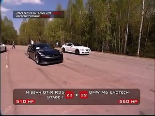 Nissan GT-R Stage 1vs BMW M6 Evotech