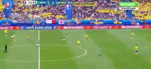Hoolahan Goal -  Ireland 1-0 Sweden - 13-06-2016