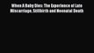 Download When A Baby Dies: The Experience of Late Miscarriage Stillbirth and Neonatal Death