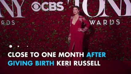 Keri Russell after giving birth looks amazing at Tony Awards